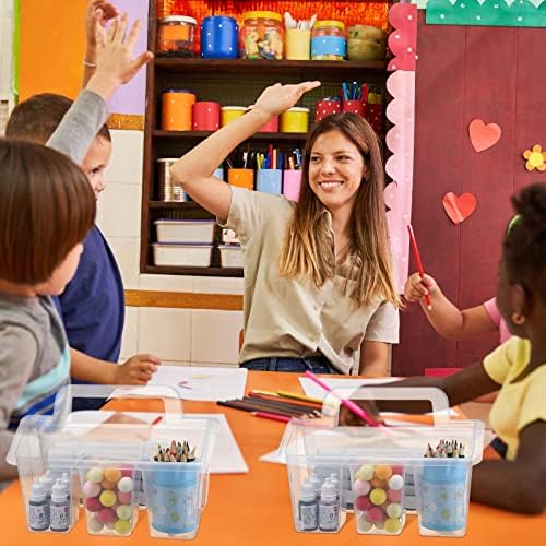 Maitys 12 Pcs Classroom Caddy Organizer with Handle, 4 Compartment - Image 5