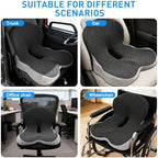 Denchy Memory Foam Car Seat Cushion with Back Support, Truck Driver Cushion - Image 6