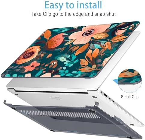 Mektron Case for 13.8" Microsoft Surface Laptop 8/7 (2026/2024) Surface Laptop 13.8 Inch Cover Fits Model 2036, Keyboard Cover +Screen Protector +Dust Plugs, Abstract Florals - Image 3
