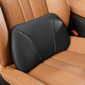 Genuine Leather Lumbar Support Pillow,Back Pain Relief Cushion,fits Tightly Around Waist,Real Cowhide,Memory Foam,fit Car Drive,Office Chair,Rest seat,Improve Posture,Portable,15.5''Lx 8.7''H by -----------------