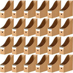 Thenshop 24 Pcs Magazine Files Cardboard Holders,Classic,Brown by Thenshop