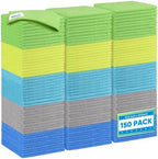 HOMEXCEL Microfiber Cleaning Cloth 150 Pack, 12.5 x 12.5 inch Microfiber Towels for Cars, Ultra Absorbent Car Washing Cloth, Lint Streak Free Cleaning Rags for Car, Kitchen, and Window, Multicolor by HOMEXCEL