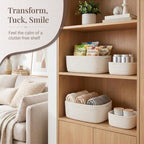 Storage Baskets for Shelves, 5 Pack, 2 Sizes Organizer Bins - Image 6