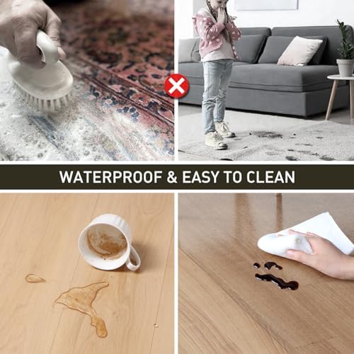 3'x10' Vinyl Runner Rug for Hallway, Clear Waterproof Kitchen Mat for Floor, Non-Slip Plastic Floor Mat for Entryway, Easy Clean Durable Area Mat for Bedroom, Laundry Room - Image 3
