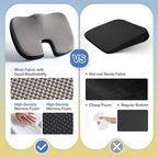 Mureon Office Chair Cushion, Memory Foam Seat Cushion, Breathable Mesh-Grey - Image 5