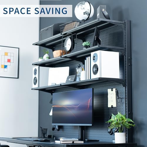 VIVO Freestanding Modular Steel Pegboard System, 74 inch High Magnetic Accessory Organizer for Home and Office, Black, PP-2-PB058 - Image 5