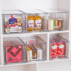 Vtopmart 8 Pack Large Stackable Storage Drawers,Clear Acrylic Drawer Organizers with Handles, Easily Assemble for Fridge, Bathroom,Kitchen Undersink,Cabinet,Pantry Organization and Storage - Image 7