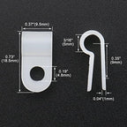 BAOMAIN 3/16-Inch R-Type Cable Clamps, 1000-Pack Wire Nylon Wire Management Clips, UC-0.5 Screw-On Cord Fasteners for Home, Office, and Industrial Use - Image 2