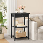 Gewudraw 3-Tier Printer Table for Home Office, Living Room, Bedroom, Black - Image 6