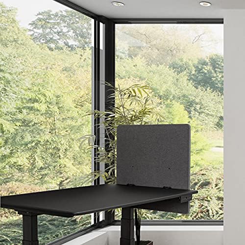 Stand Up Desk Store ReFocus Clamp-on Acoustic Desk Divider Privacy Panel that Reduces Noise and Visual Distractions (Ash Gray, 23.6" x 23.6") - Image 4