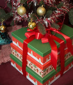 Soul & Lane - Large Christmas Gift Boxes with Lids, Set of 3, Red and Green - Image 4