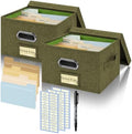 Greeting Card Organizer and Storage Box 2 Pack Olive Green by Remowith