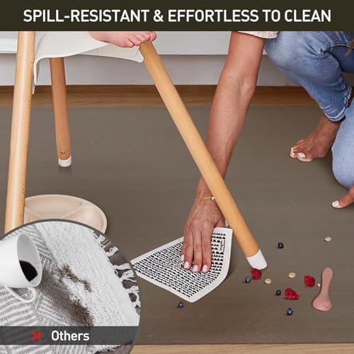8'×10' Large Vinyl Area Mat for Floor, Translucent Black PVC Floor Mat, Scratch-Resistant Waterproof Area Rug Protector for Under Dining Table, Living Room, Bedroom, Garage - Image 2