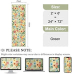 DUKINO 2x6 Runner Rug, Floral Washable Rug for Kitchen Non Slip, Green - Image 2