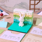 3D Time Piece Calendar 2026 3D Tear Away Art Memo Pad Notepad Desk Calendar with Light,3D Art Calendar Desktop Decoration Gift for Christmas Easter (Auspicious Rabbit) - Image 4