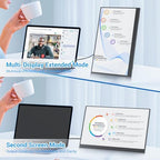 Veout Portable Monitor with Built-in Stand, IPS Vertical Monitor, USB-C & Mini HDMI External Laptop Screen, Second Display for PC, MacBook, iPad, Phone, Travel & Office, 14 inch - Image 4
