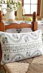 ISAENNE Designer Vintage Linen Throw Pillow Cover,28"x12"-Mosella D - Image 7