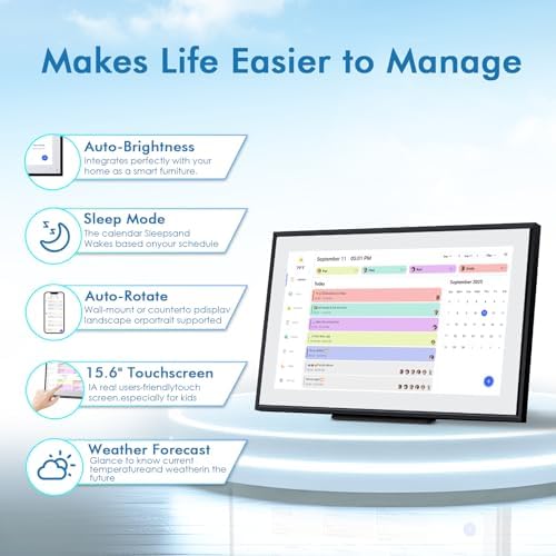 15.6" Digital Calendar Smart Chore Chart & Electronic Planner - Image 5