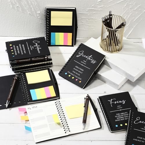 40 Pcs Motivational Inspirational Notebook Bulk with Notes Pen,Black - Image 4