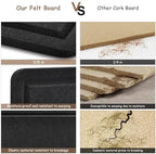 Large Bulletin Board, Foldable 72x48 Inches Cork Board Alternative, Large Felt Board Decorative Pin Board for Wall, Foldable Photo Board Self-Adhesive Vision Board with 36 Pushpins Black - Image 6