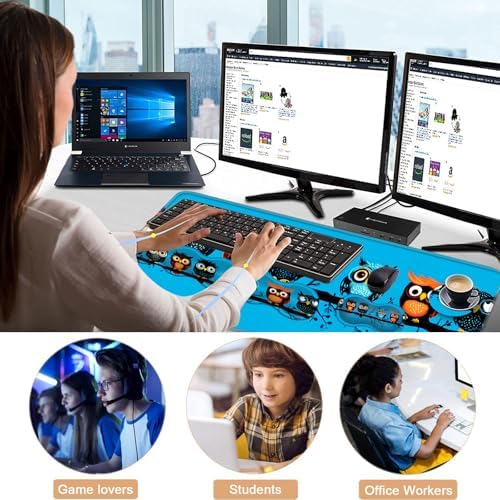 Keyboard Wrist Rest and Mouse Pad with Wrist Support Set Ergonomic Coaster,Memory Foam,Easy Typing Pain Relief,Large XL Desk Mat 31.5"x 11.8",Cute Owls on a Branch - Image 7