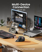 ProtoArc EM11 NL Wireless Ergonomic Vertical Mouse, Rechargeable, Wine Red - Image 4