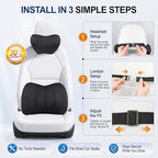 Allaboutsla Lumbar Back Support Pillow for Car, Neck Headrest Pillow Set - Image 7