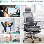 FLORICH Seat Cushion & Lumbar Support Pillow - Innovative Ergonomic Memory Foam, Adjustable, Relieve Hip, Coccyx, Sciatica, Back Pain, Improve Posture, for Car, Office Chair & Home - Gray - Image 6