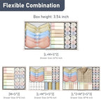 DIMJ Drawer Organizer Clothes - 28 Pack Baby Dresser Organizer for Nursery Closet Organization, Fabric Drawer Organizer Bins for Underwears Socks Bras, Foldable Storage Dividers for Bedroom - Image 4