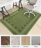 chakme Office Chair Mat for Hardwood Floor, 72"x48" Easy Glide Computer Desk Mat Protector for Rolling Chair Under Desk Rug Nonslip Backing, Machine Wash, (Southwestern Sage) - Image 6