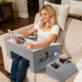 Reading Pillow for Gaming Large Lap Desk for Laptop with Back Arm Rest & Cup Holder for Adult Adjustable Gaming Pillow Memory Foam Bed Desk for Reading, Crochet, Working on Bed Floor Sofa & Couch by FURNAWAY