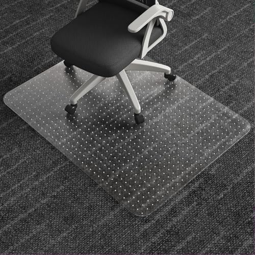 Office Chair Mat for Carpet Floor, Heavy Duty Desk Chair Mat for Low/No Pile Carpeted Floors, Anti Slip Carpets Protector for Home Office (48" x 36") by YumHome