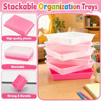 Defresit 12 Pcs Letter Size Flat Storage Paper Trays for Classroom - Image 3
