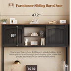 SEDETA Reversible Farmhouse L Shaped Office Desk with 6 Drawer, Hutch - Image 4