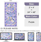 DUKINO 2x4 Entryway Rug, Floral Washable Kitchen Rugs Non Slip, Purple - Image 2