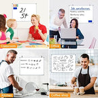 H-Qprobd White Board Dry Erase Whiteboard for Wall 24x18 (3pcs) Magnetic Boards for Office Classroom & Home, Small Wall Whiteboard Including 6 Markers, 10 Magnets, 2 Erasers & 15 Adhesive Hooks - Image 7