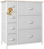 DWVO Dresser for Bedroom, 7 Drawers Fabric, Light Gray by DWVO