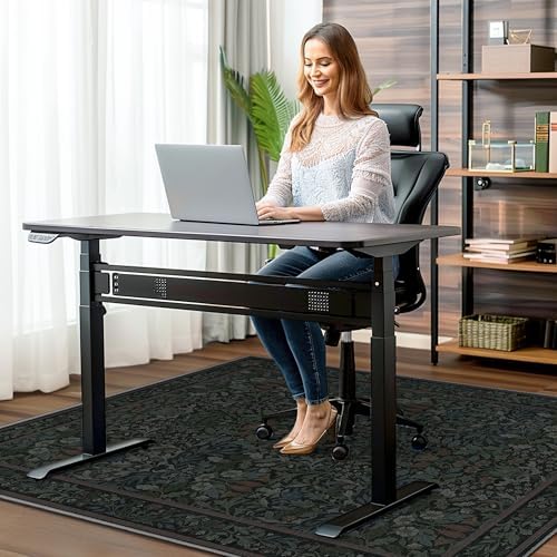 48"x72" Office Chair Mat for Hardwood Floor, Non-Slip Washable Dark Green - Image 2