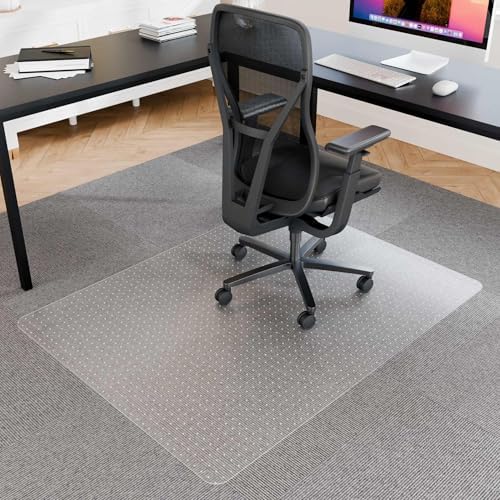 Office Chair Mat for Carpet, 46” x 72” Computer Chair Mat for Carpeted Floors, Smooth Glide Under Desk Carpeted Floor Protector, Carpet Mat for Home Office (Rectangle) - Image 2