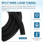 MECCANIXITY 1 1/2" 10ft Split Wire Loom Tubing w/Installation Tool Black - Image 3