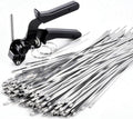 Sinlon Stainless Steel Zip Tie Tool Kit with 150 Pcs 304 Metal Zip Ties by Sinlon