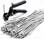 Sinlon Stainless Steel Zip Tie Tool Kit with 150 Pcs 304 Metal Zip Ties by Sinlon