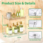 NPPLUS 2-Tier Clear Acrylic Bathroom Organizer Rectangle Counter Shelf - Image 3