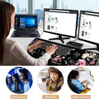 Keyboard Wrist Rest and Mouse Pad with Wrist Support Set Ergonomic Coaster,Memory Foam,Easy Typing Pain Relief,Large XL Desk Mat 31.5"x 11.8",Floral Bible - Image 7