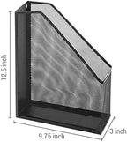 MyGift Black Wire Mesh Document Rack, Magazine & File Holder Set of 2 - Image 4
