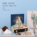 3D Sticky Note Paper Memo Pad,Fantasy Castle Notepad 3D Paper Card Craft Character Silhouette Desk Decoration DIY Creative Gift - Image 3