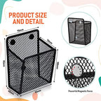 Crtiin 20pcs Magnetic Pen Pencil Holder Stainless Steel Pen Basket, Black - Image 2