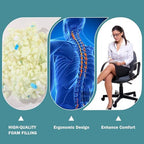ROYALAY 2 Pcs Neck Pillow Lumbar Support for Recliner, Back Pillow for Chair with Adjustable Headrest Pillow, Back Rest Pillow for Office Chairs, Recliners,Sofa, Couch, Brown - Image 4