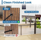 Muzata 60Pack Black Cable Railing Level Protector Sleeve for Wood Post CR88 - Image 3