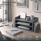 Wood Desk Organizer: File Organizer for Office Desk & Classroom, Royal Blue - Image 5